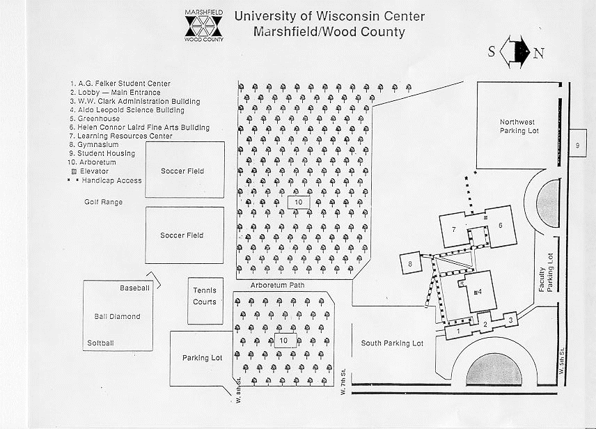 map of uw-marshfield campus